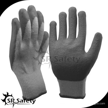 SRSAFETY guantes de trabajo de látex de calibre 13 guantes de látex forrados de algodón / golves de seguridad